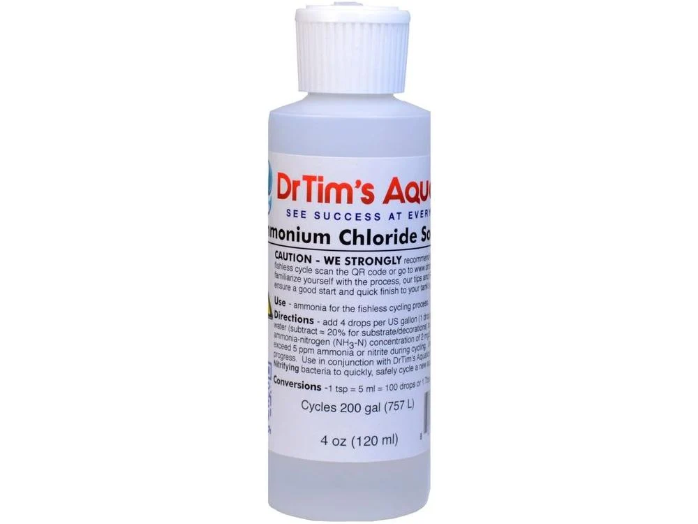 Dr. Tim's Aquatics Ammonium Chloride Solution for Fishless Cycling 1ea/4 fl oz