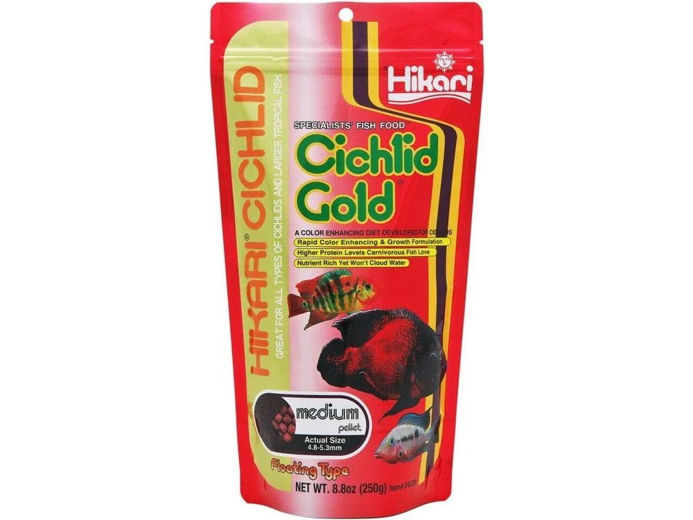 Hikari Cichlid Gold Medium Pellets Fish Food 8.8oz