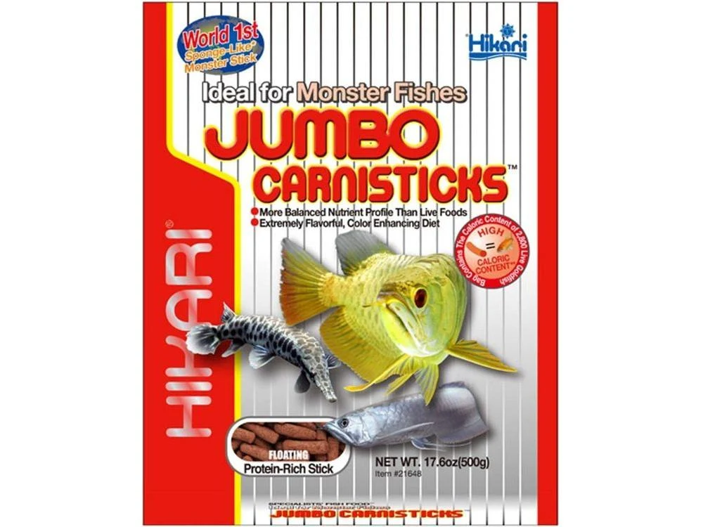 Hikari Jumbo CarniSticks Floating Fish Food 17.6oz