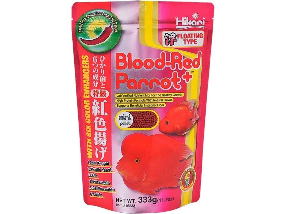 Hikari Blood-Red Parrot+ Mini Floating Fish Food 11.7 oz