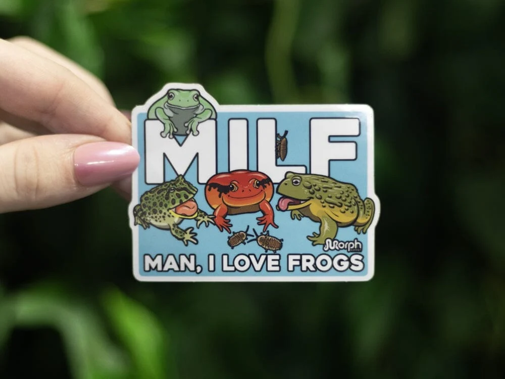 Man I Love Frogs Sticker